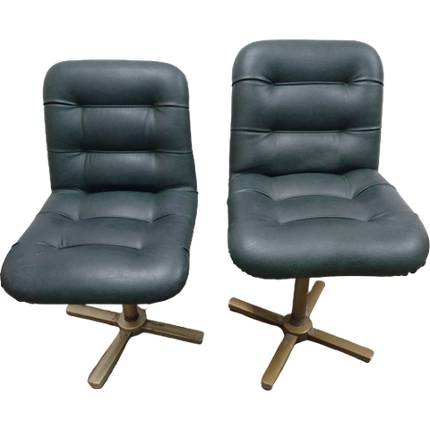 2 X Green Swiffel Chairs