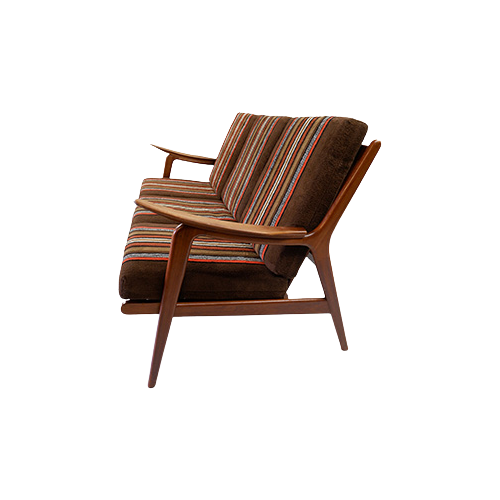 3-Zits Bank Teak Jaren 60