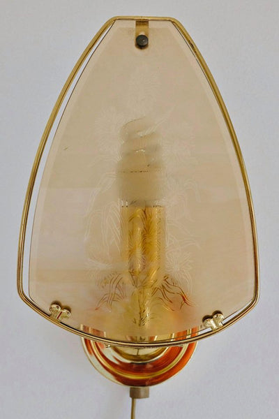 Vintage gouden muurlamp - RELIVING