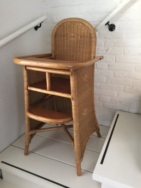 Vintage Rotan Kinderstoel - RELIVING