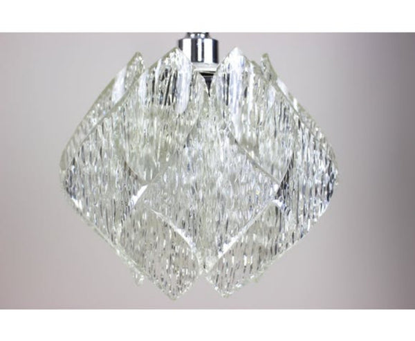 Vintage 'Ice Glass' Plafondlamp