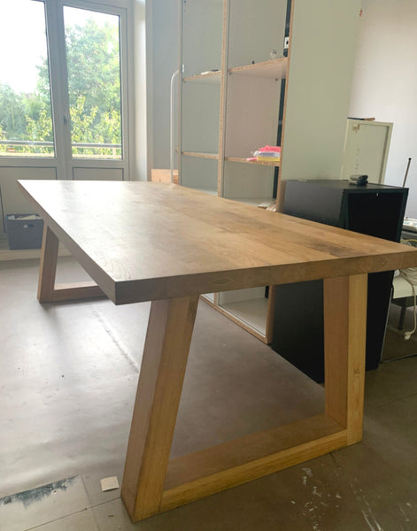 Prachtige Eikenhouten Design Eettafel