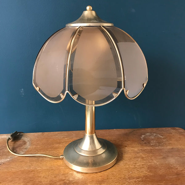 Vintage lamp met messing standaard - RELIVING