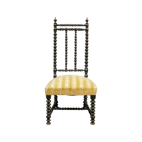 Antique French Bobbin Chair, 19Th Century