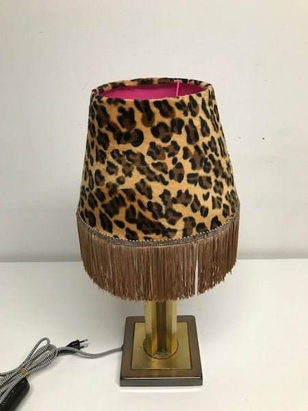 Tafellamp Leopard Punk Eclectic Pink Met Franjes Deknudt - RELIVING