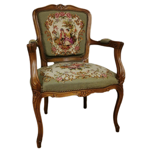 Brocante Franse Louis Xv Stoel, Fauteuil, Dames Stoeltje