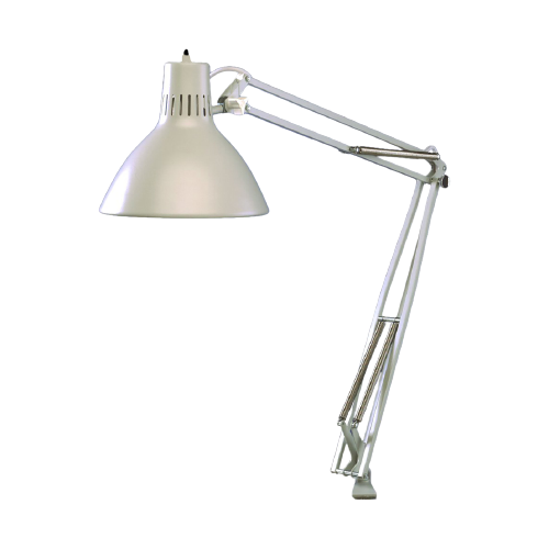 Bureau/Industriële Architectenlamp Van Jacob Jacobsen Voor Luxo-Lamp In Wit, Ontwerpjaar 1937