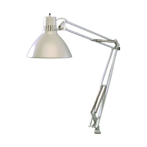 Bureau/Industriële Architectenlamp Van Jacob Jacobsen Voor Luxo-Lamp In Wit, Ontwerpjaar 1937