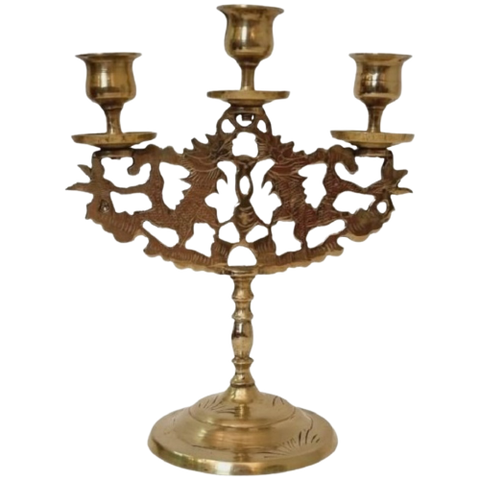 Candelabra Chinese Messing Draak