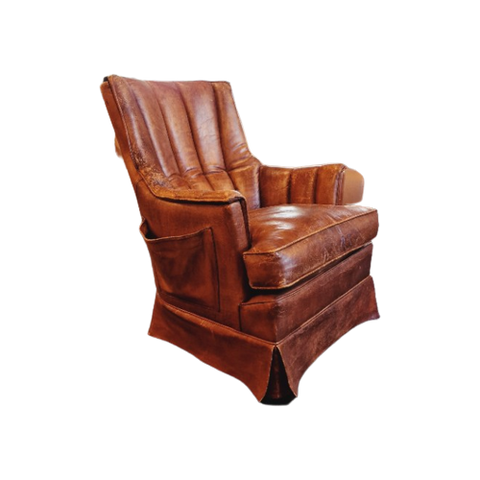 Channel-Back Armchair Schapenleder