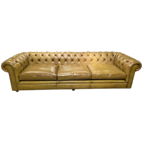 Chesterfield 4 Zits Bank Xl Lime Mosterd Rundleer