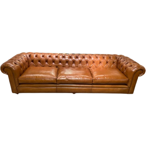 Chesterfield Xl 4 Zits Bank Cognac Camel Rundleder