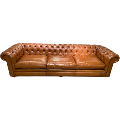 Chesterfield Xl 4 Zits Bank Cognac Camel Rundleder