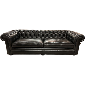 Chesterfield Xl Bank In Zwart Leder