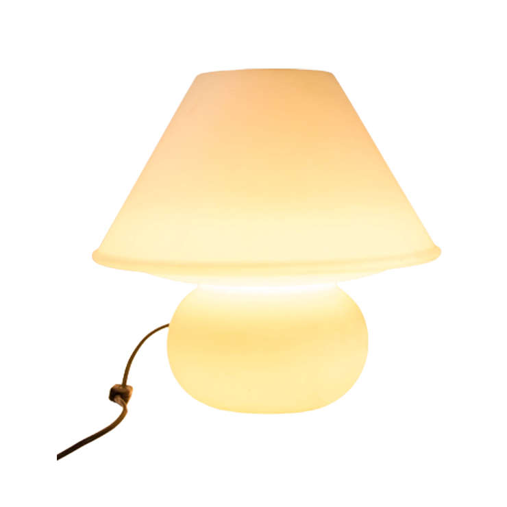 Classic Mushroom Lamp | Glashütte Limburg | Xxl | Frosted Glass | Vintage 70'S