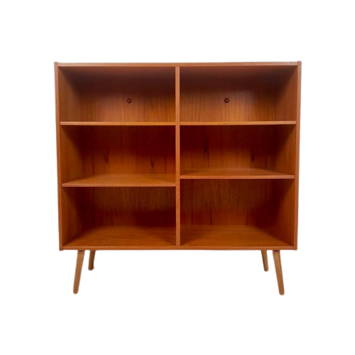 * Vintage Deense Boekenkast Teak Hout