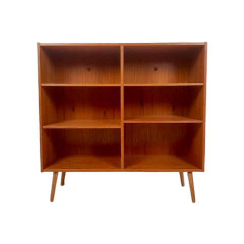 * Vintage Deense Boekenkast Teak Hout