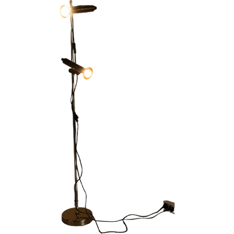 Deense Vloerlamp Met Gouden Spots Hollywood Regency Stijl Jaren70