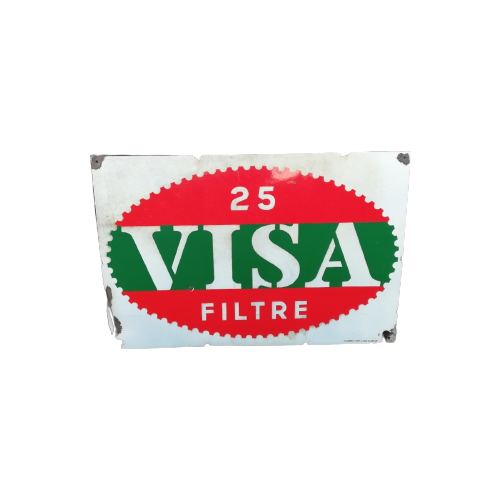 Emaille Bord Visa Sigaretten, 1961