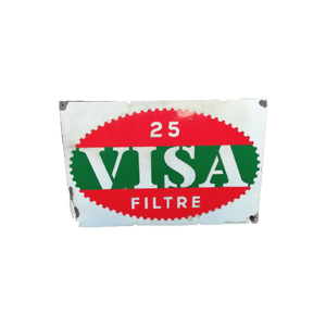 Emaille Bord Visa Sigaretten, 1961