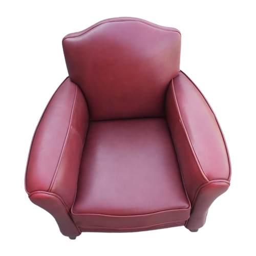 Fauteuil 3B In Bordeaux Rundleder