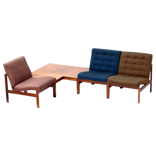 France & Son Element Sofa Set By Ole Gjerløv Knudsen & Torben Lind