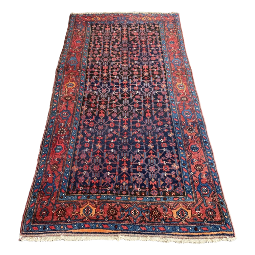 Handgeknoopt Perzisch Hamadan Vloerkleed 125X250Cm - Vintage Tapijt