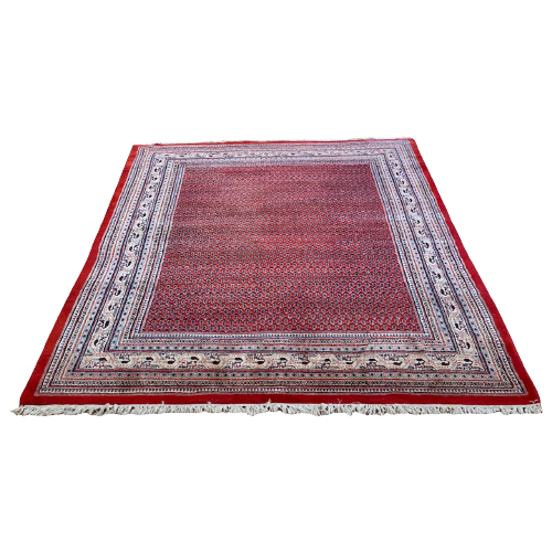 Handgeknoopt Perzisch Sarough Vloerkleed Rood 218X264Cm