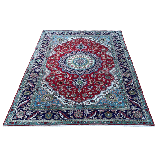 Handgeknoopt Tabriz Vloerkleed 202X289Cm Perzisch Tapijt