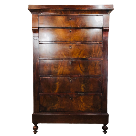 Hoge Doorleefde Oude Ladekast | Commode