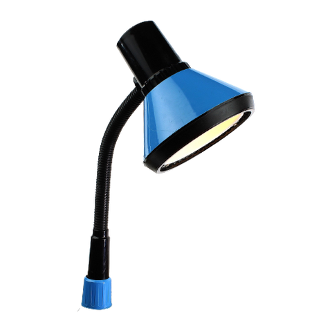 Industriële Stoere Bureaulamp | Klemlamp Blauw | Nachtlampje