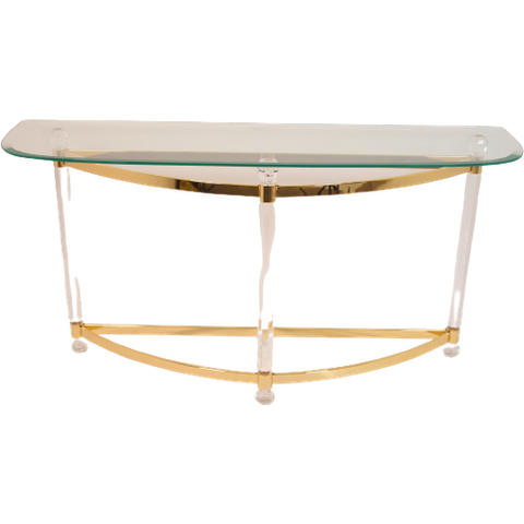 Itiaanse Plexiglas Side Table Halve Maan Hollywood Regency