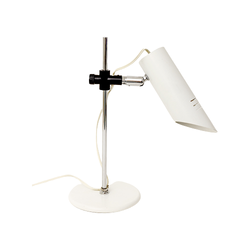 Jaren 80 Bureaulamp Met Wit Metalen Frame