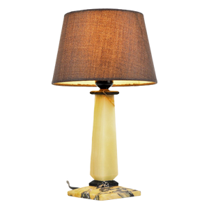 Kleine Originele Tafellamp Geaderd Marmer Leeslamp Onyx 26Cm