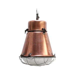 Koperen Barrel Fabriekslamp