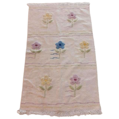 Kt31 Kleed Beige Met Gekleurde Bloemen ,149/91