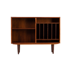 Lage Deens Design Palissander Boekenkast By Hundevad Met Lp Rek, 1960S