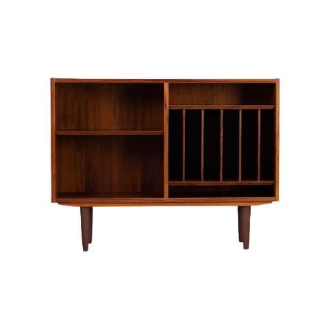 Lage Deens Design Palissander Boekenkast By Hundevad Met Lp Rek, 1960S