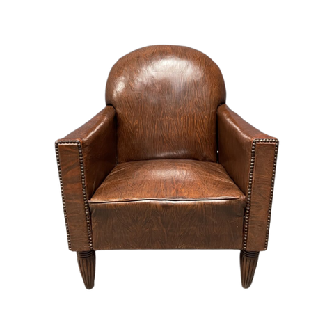 Lederen Art Deco Clubfauteuil