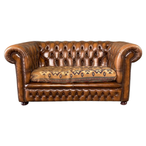 Leuke 2 Zits Rundleren Chesterfield Bank