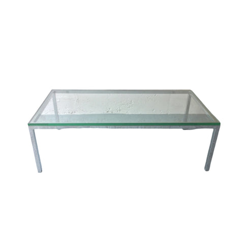 Glazen Salontafel Chromen Onderstel Metaform S-30 Tafel Nederlands Design - RELIVING