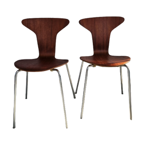 Mid Century 3105 Mosquito Chairs By Arne Jacobsen For Fritz Hansen Set Of 2