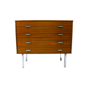 Mid-Century Dresser With Metal Handles