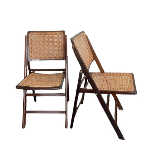 Midcentury Webbing Klapstoelen Set Van 2