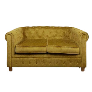 Nieuwe Bank, Chesterfield Model, "Geel" Velvet/Velours Stof