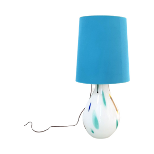 Pk41- Tafellamp – Vloerlamp – Murano Glas En Stoffen Kap – Jaren 60