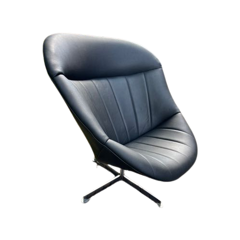 Prachtige Hergestoffeerde Rohe Swivel Chair