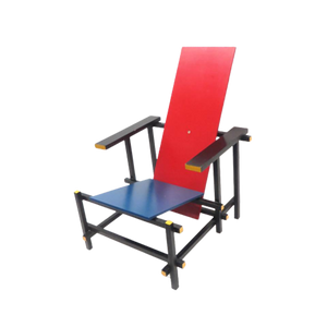 Professionele Retro Replica ‘Rietveldstoel’ Red And Blue Fauteuil Van Gerrit Rietveld