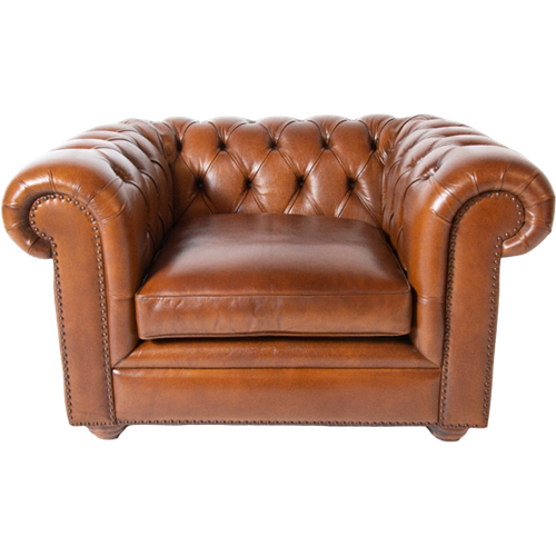 Royale Xl Chesterfield Club Fauteuil Cognac Leer