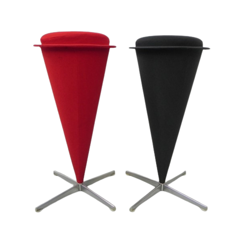 Set Van 2 Krukken Verner Panton, Cone Stools